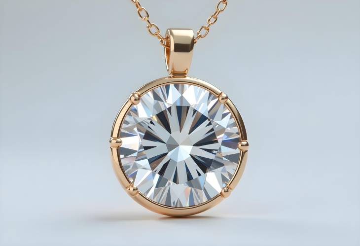 Beautiful and Elegant Diamond Pendant Isolated for Luxurious Displays